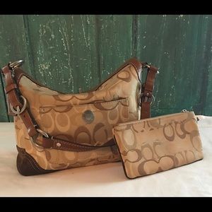 Coach purse and wristlet